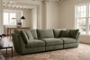 Madelyn 3 Seater Modular Sofa - Green Chenille – gallery view 1