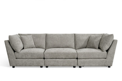 Madelyn 3 Seater Modular Sofa - Grey Chenille – gallery view 2
