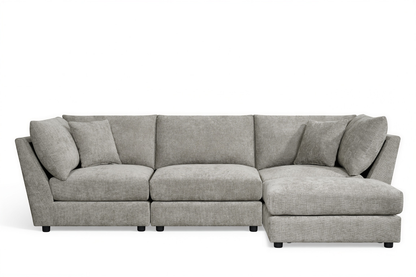 Madelyn 3 Seater Modular Sofa - Grey Chenille – gallery view 3