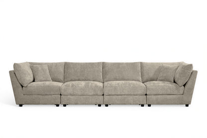 Madelyn 4 Seater Modular Sofa - Beige Chenille – gallery view 2