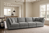 Madelyn 4 Seater Modular Sofa - Grey Chenille – gallery view 1
