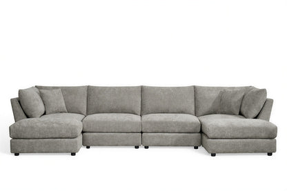 Madelyn 4 Seater Modular Sofa - Grey Chenille – gallery view 3