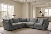 Madelyn 5 Seater Modular Corner Sofa - Grey Chenille – gallery view 1