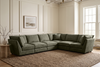 Madelyn 6 Seater Modular Corner Sofa - Green Chenille – gallery view 1