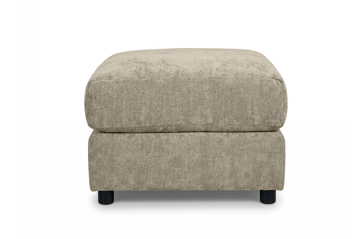Madelyn beige chenille modular ottoman - view 3