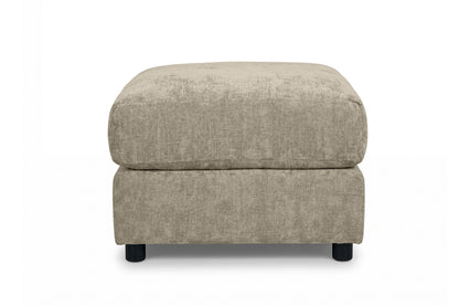Madelyn beige chenille modular ottoman - view 3