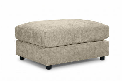 Madelyn beige chenille modular ottoman - view 4