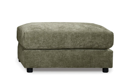 Madelyn green chenille modular ottoman - view 2
