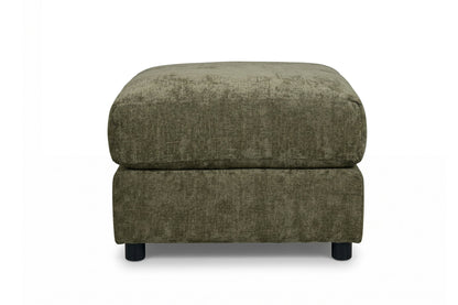 Madelyn green chenille modular ottoman - view 3