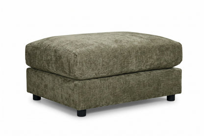 Madelyn green chenille modular ottoman - view 4