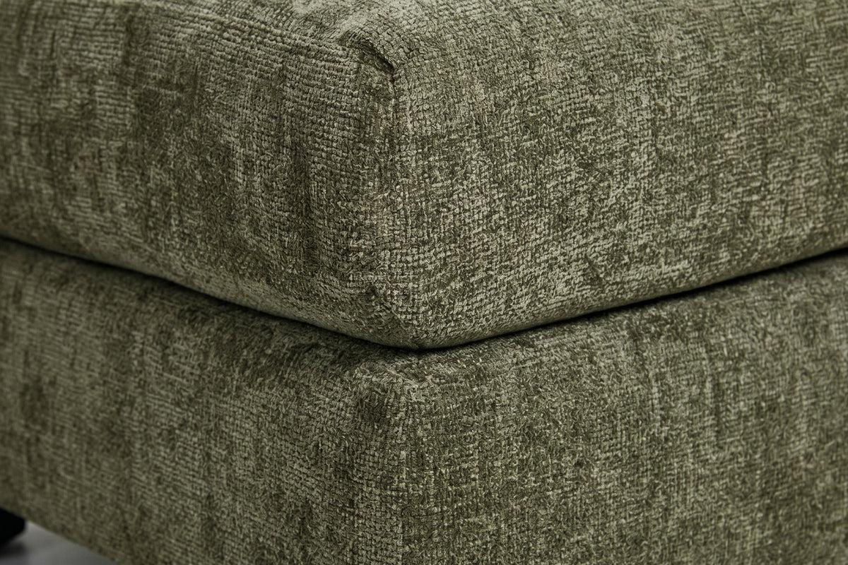 Madelyn green chenille modular ottoman - view 5