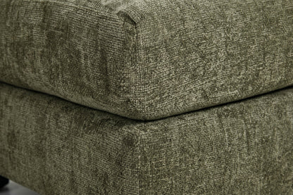Madelyn green chenille modular ottoman - view 5