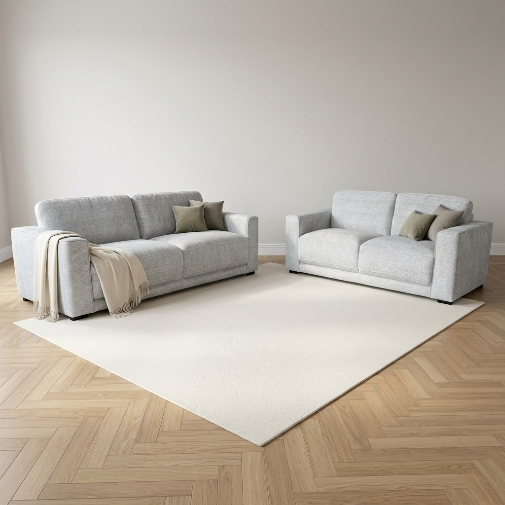 Marlow Sofa Beige 3+2 Set in a styled living room