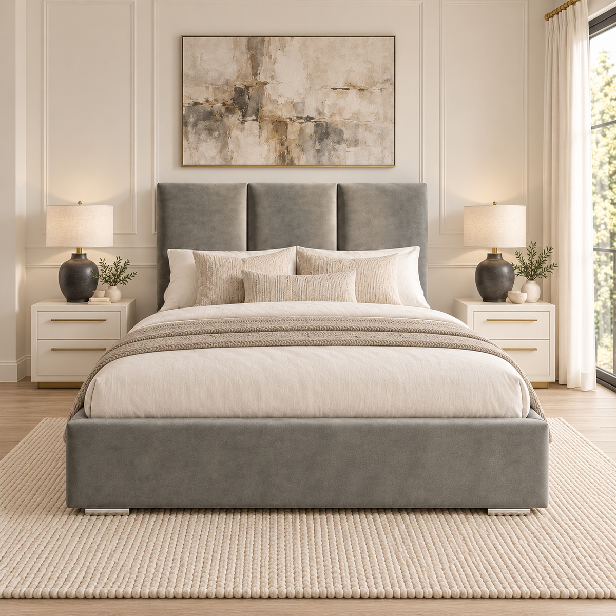 Marlowe Triple Panel Bed Frame — Front View