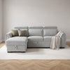 Montrose Universal Storage Sofa Bed - Silver in a neutral living room