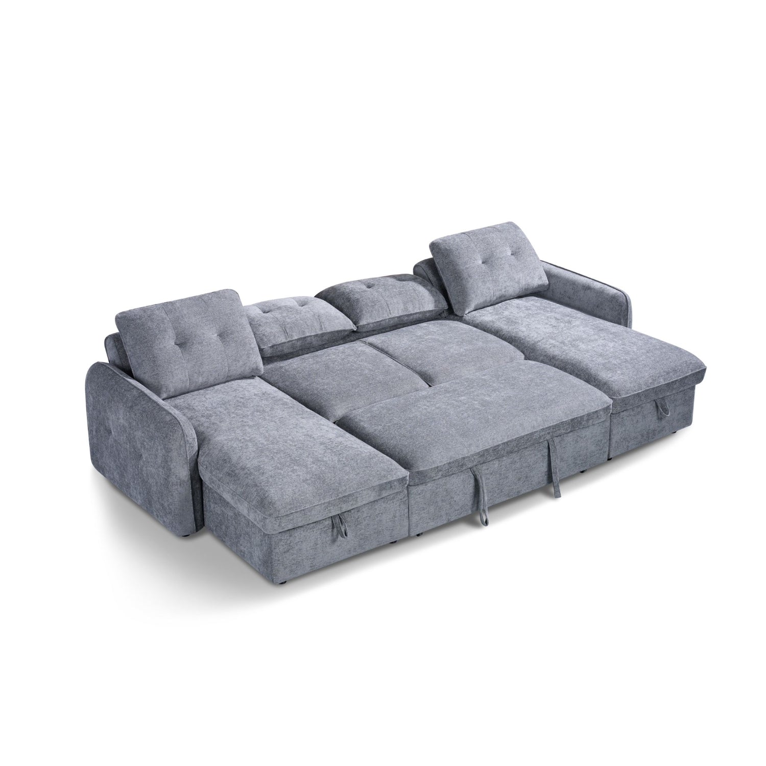 Moscow U Shaped Storage Sofa Bed - Grey