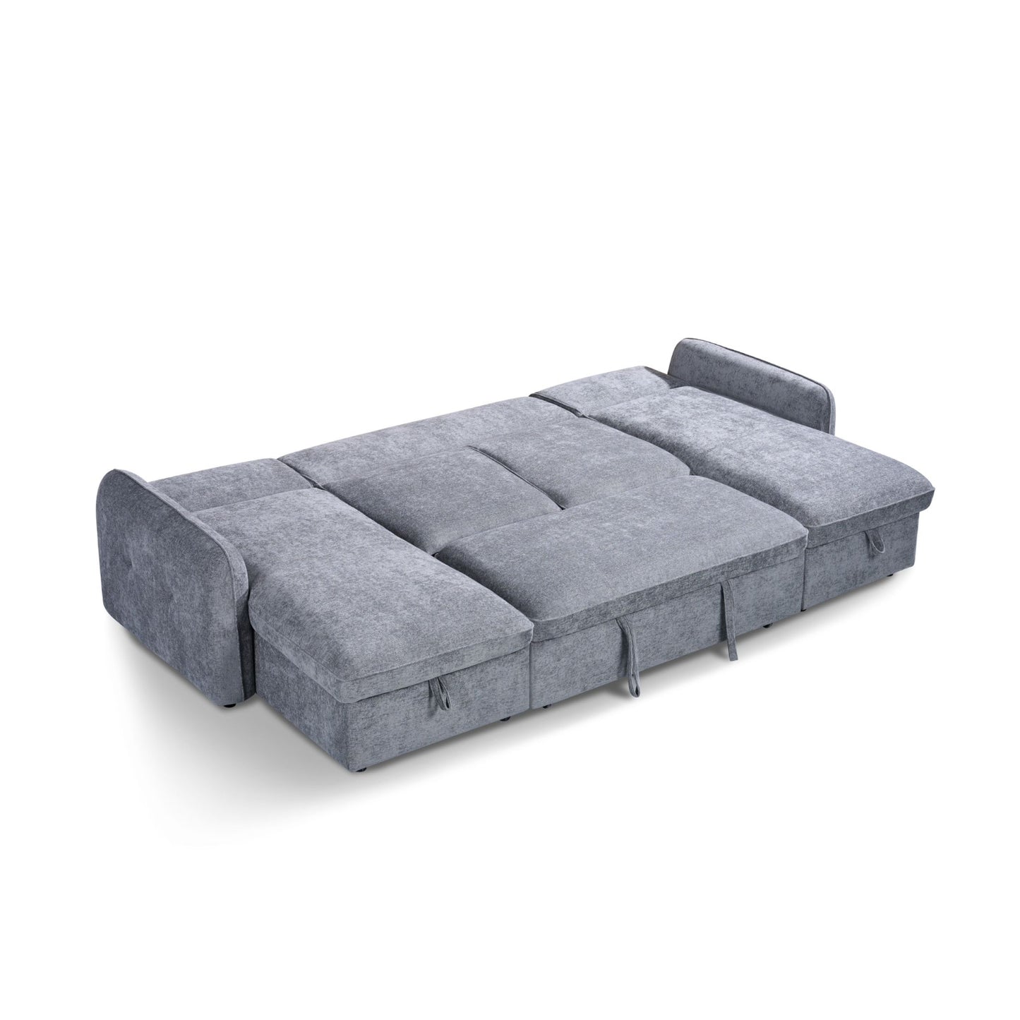 Moscow U Shaped Storage Sofa Bed - Grey