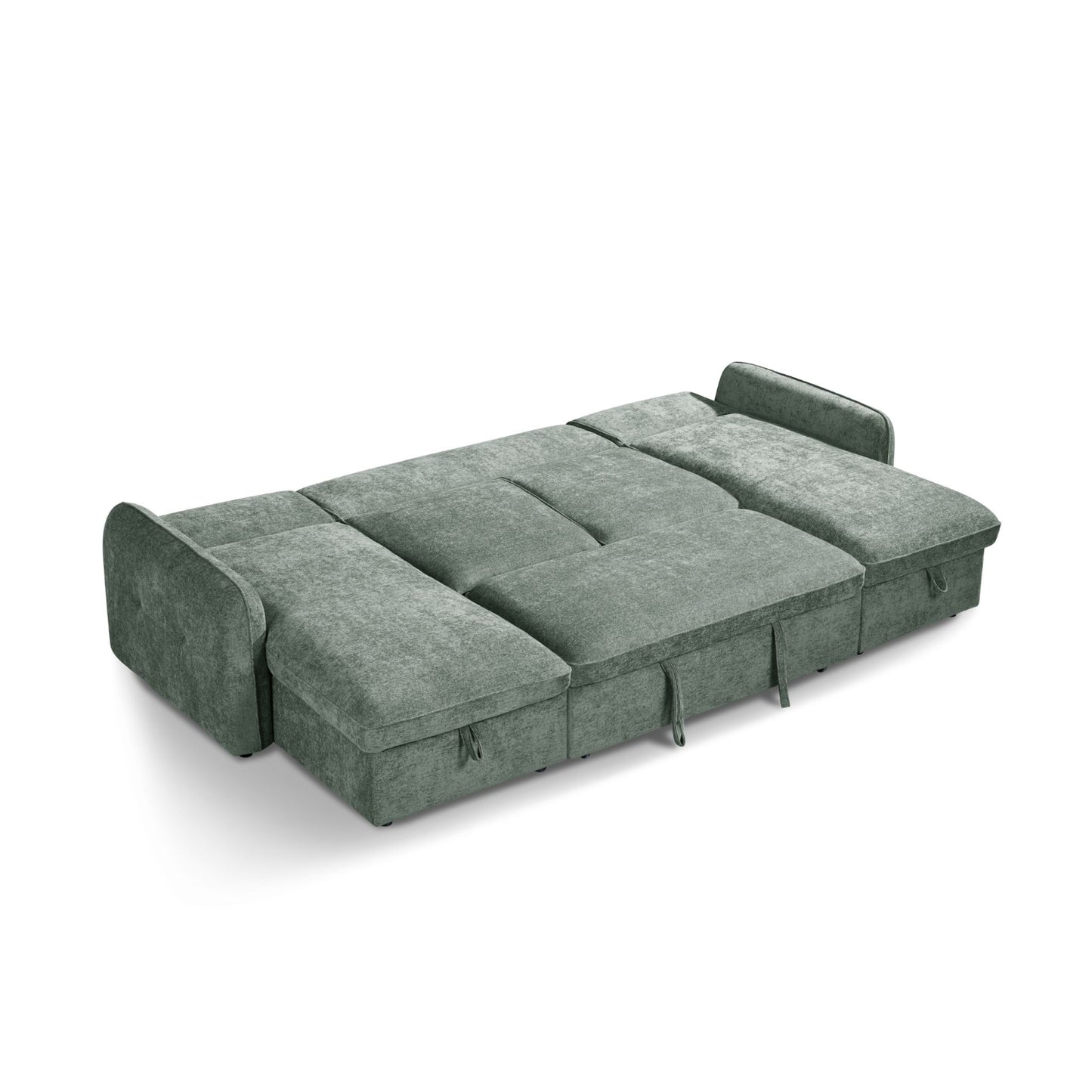 Moscow U Shaped Storage Sofa Bed - Olive