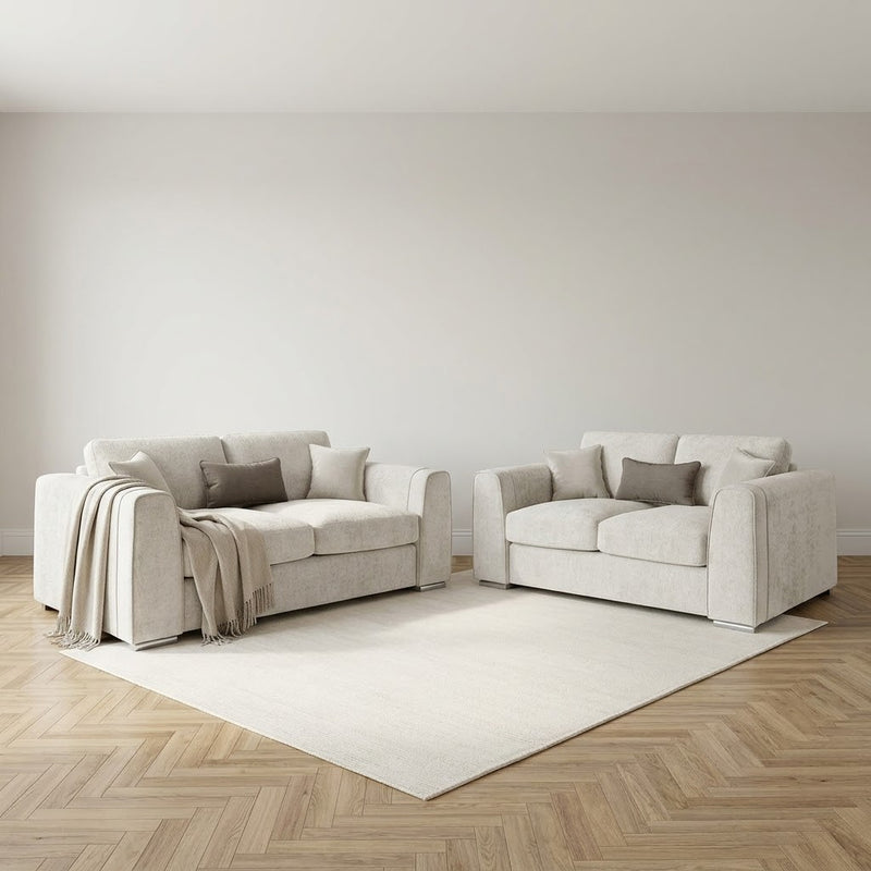 Naples Sofa 3+2 Seater Sofa Set - Beige