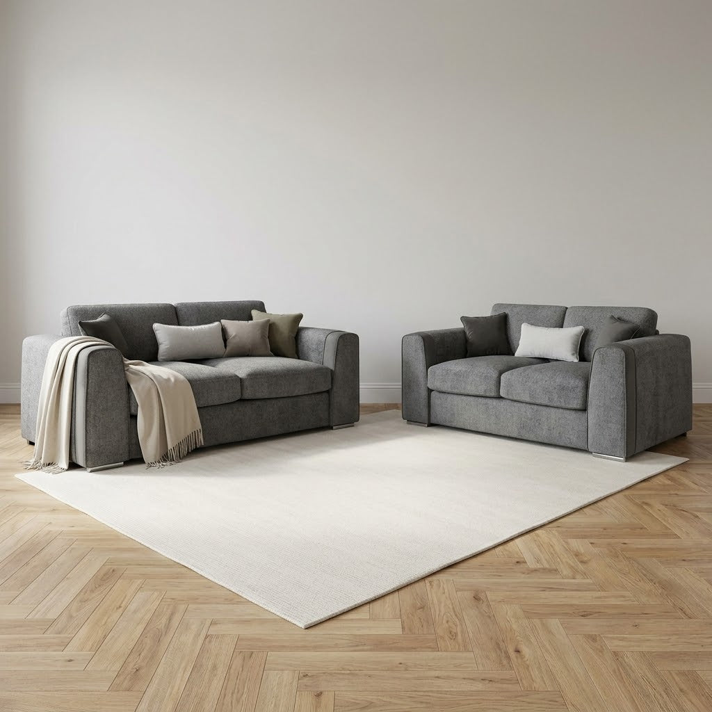 Naples 3+2 Seater Sofa Set - Grey