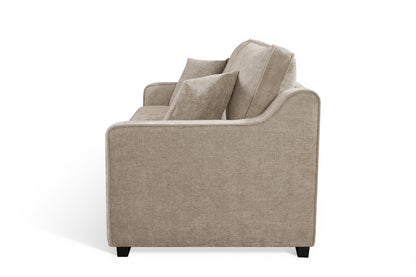 Nathan Beige Chenille Fabric 3 Seater Sofabed