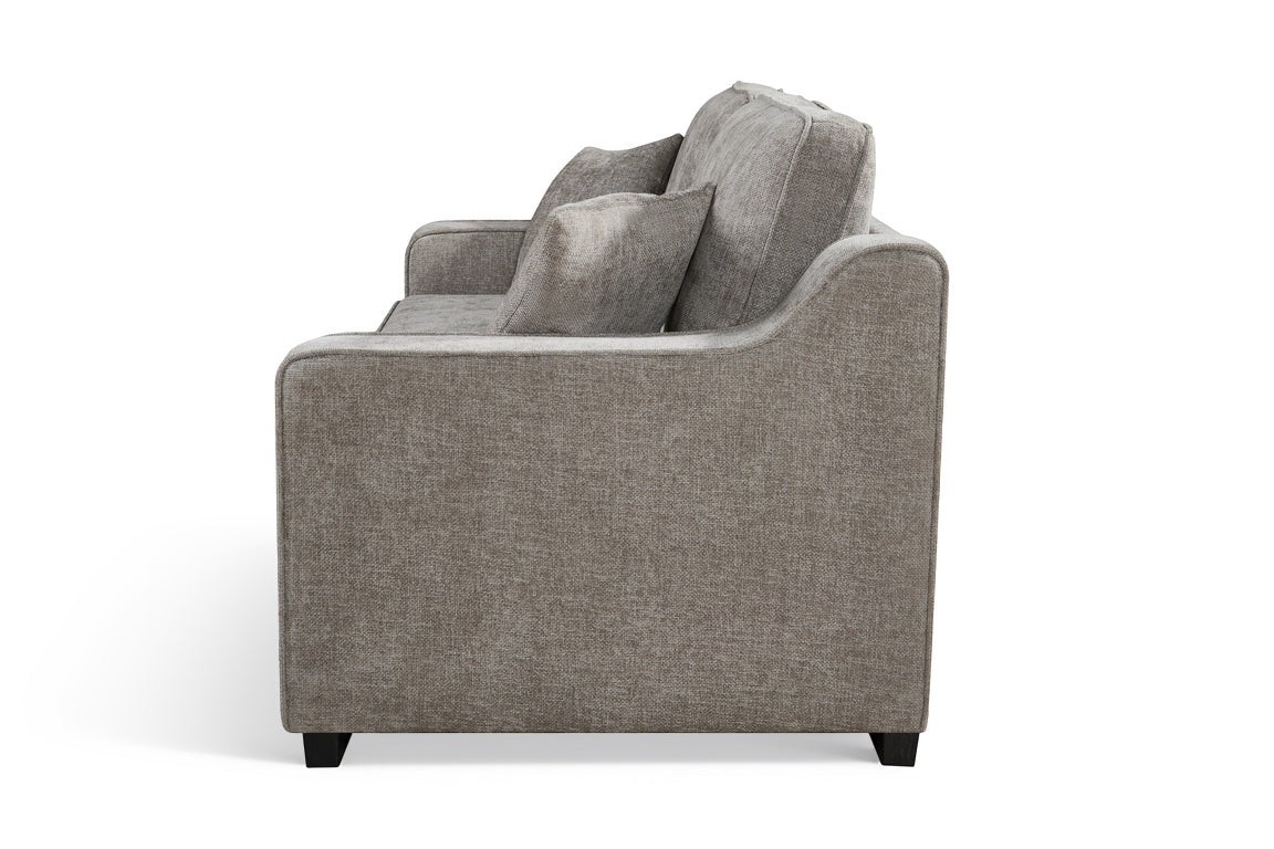 Nathan Grey Chenille Fabric 3 Seater Sofabed