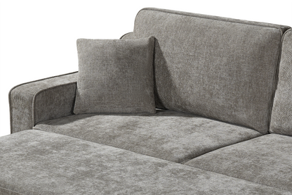 Nathan Grey Chenille Fabric 3 Seater Sofabed