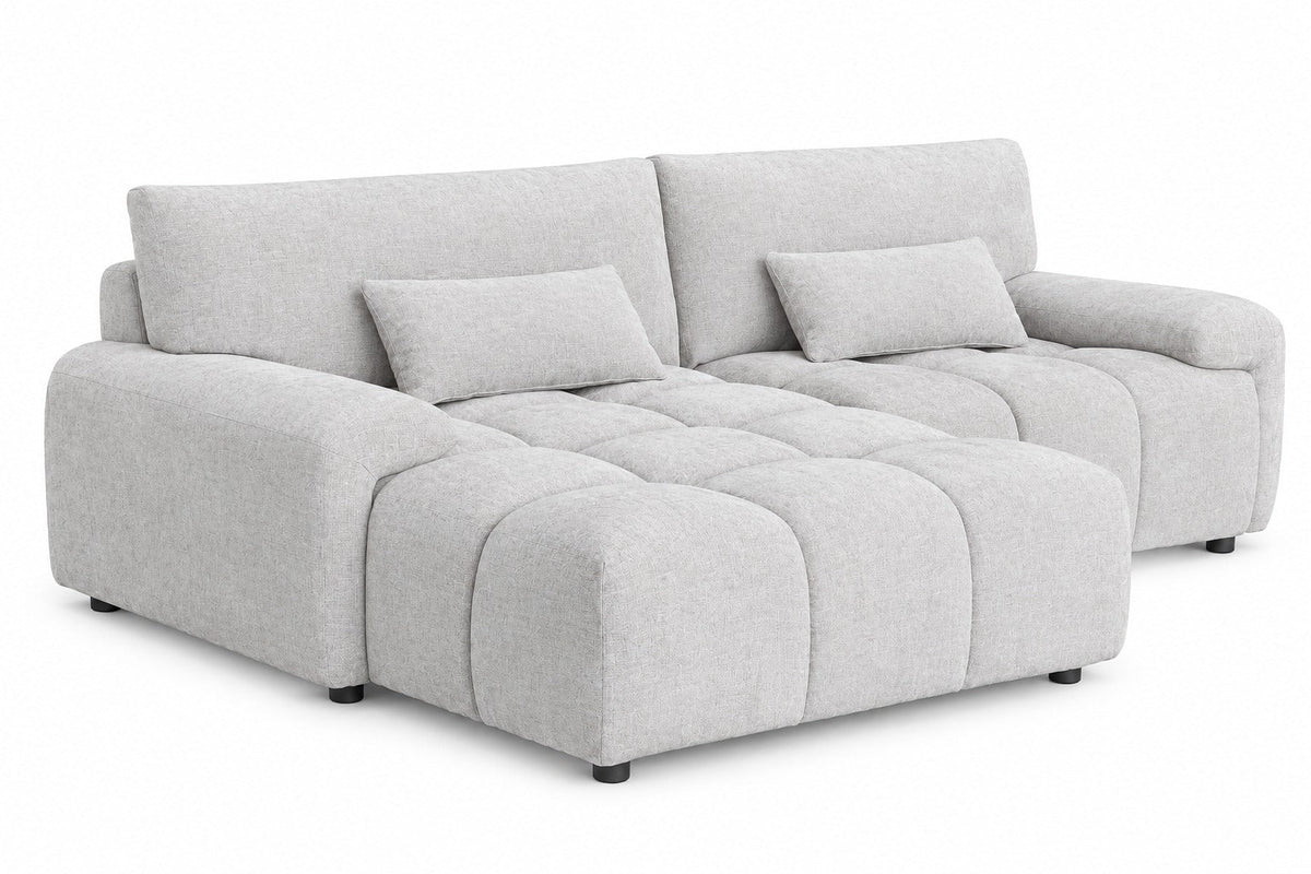 Oakham light grey universal corner sofa – product view 2