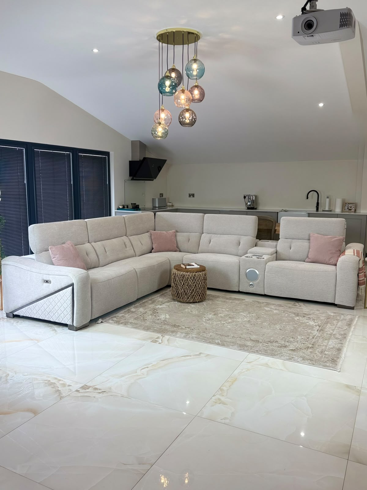 Ohio Power Modular Corner Sofa - Beige