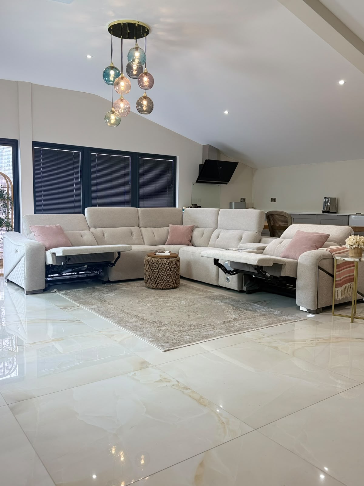 Ohio Power Modular Corner Sofa - Beige