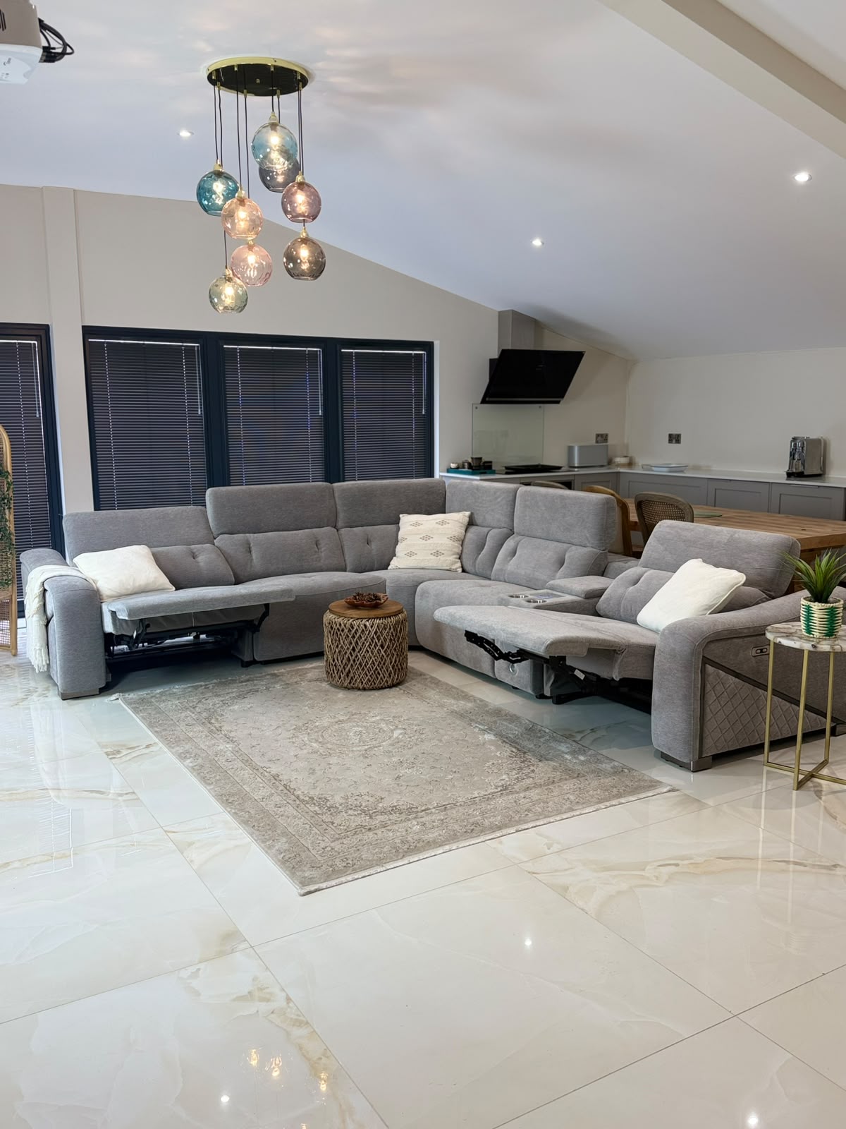 Ohio Power Modular Corner Sofa - Grey