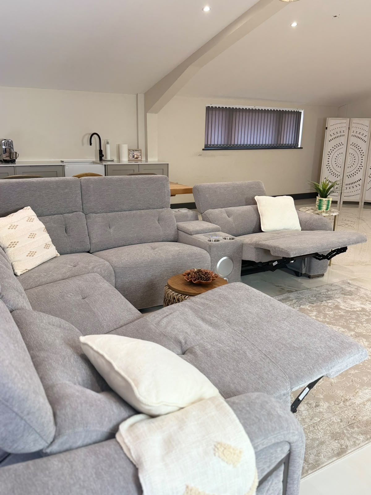 Ohio Power Modular Corner Sofa - Grey