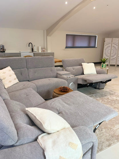 Ohio Power Modular Corner Sofa - Grey