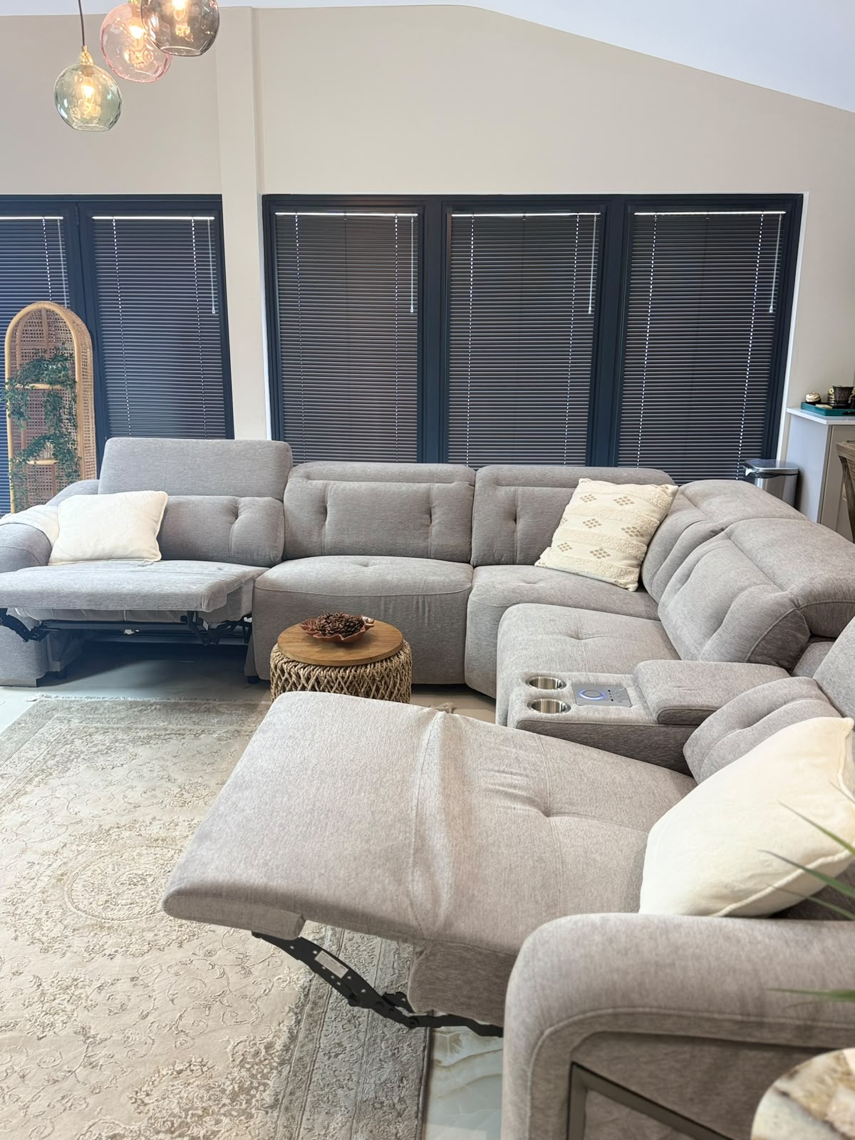 Ohio Power Modular Corner Sofa - Grey