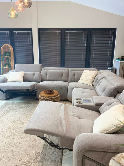 Ohio Power Modular Corner Sofa - Grey