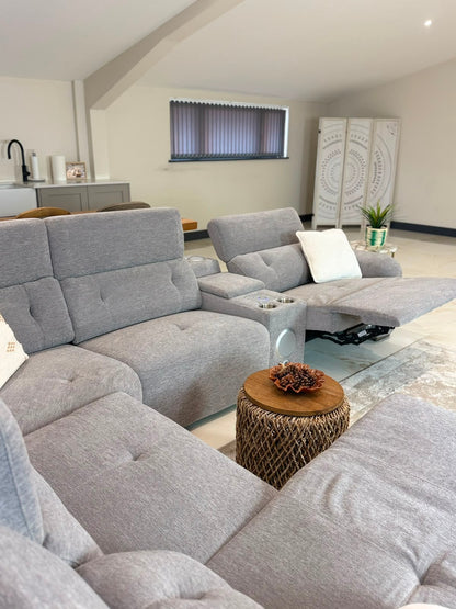 Ohio Power Modular Corner Sofa - Grey