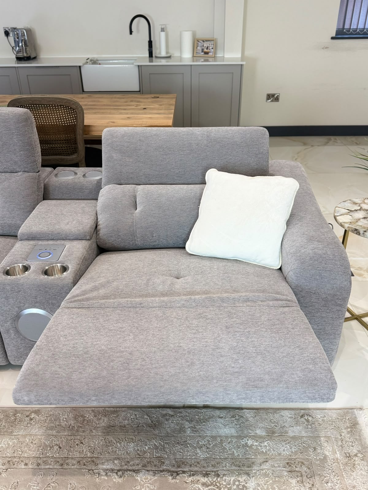 Ohio Power Modular Corner Sofa - Grey