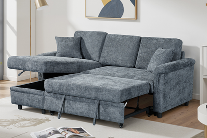Oscar sofa bed reference – Woven Chenille Blue 1C2 Corner Sofabed with Chaise and Storage OSCAR Background
