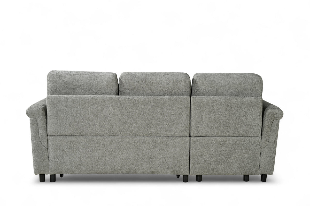 Oscar sofa bed reference – Woven Chenille Grey 1C2 Corner Sofabed with Chaise and Storage OSCAR Back