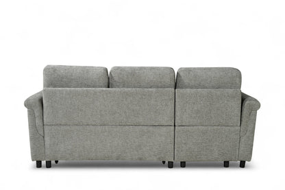 Oscar sofa bed reference – Woven Chenille Grey 1C2 Corner Sofabed with Chaise and Storage OSCAR Back