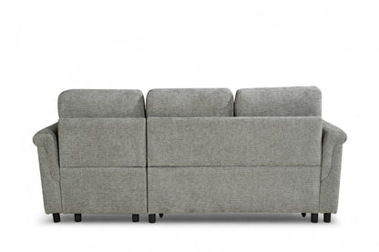 Oscar sofa bed reference – Woven Chenille Grey 2C1 Corner Sofabed with Chaise and Storage OSCAR Back