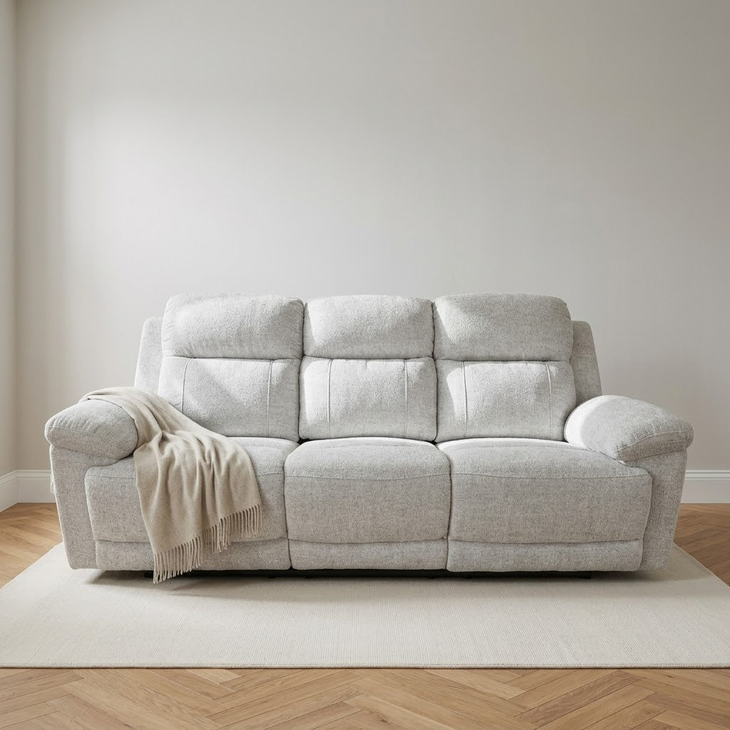 Owen Electric Recliner Sofa 3 Seater - Beige