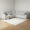 Owen Electric Recliner Modular Corner Sofa - Beige — main lifestyle image