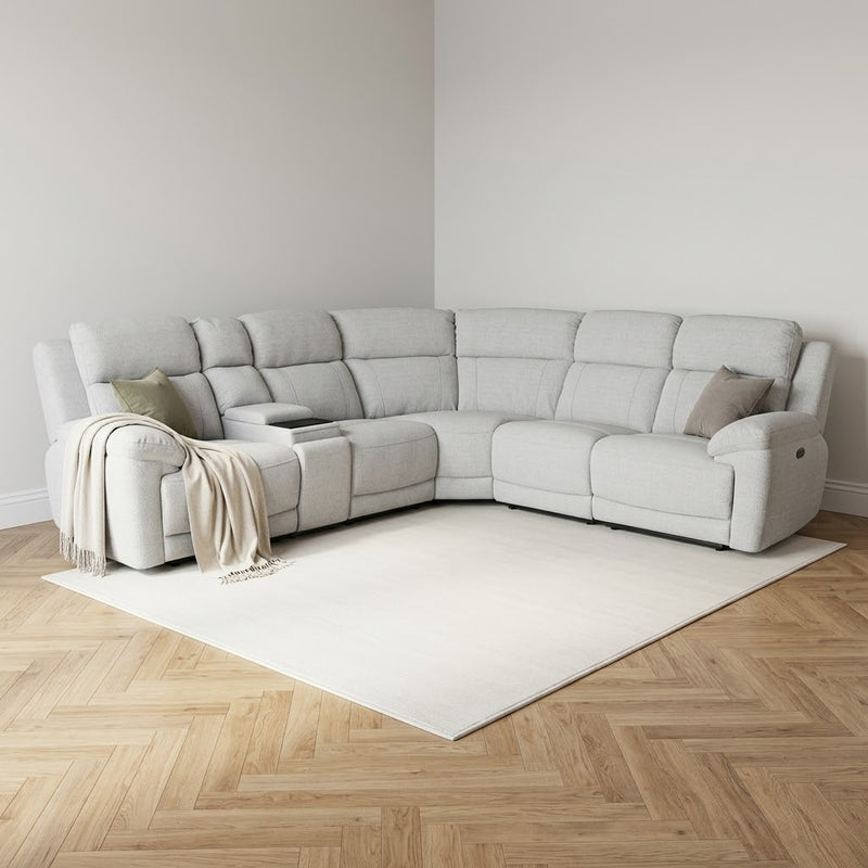 Owen Electric Recliner Modular Corner Sofa - Beige