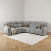 Owen Electric Recliner Modular Corner Sofa - Grey — main lifestyle image