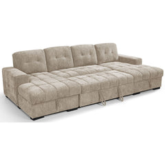 Palermo U Shape Storage Sofa Bed - Beige