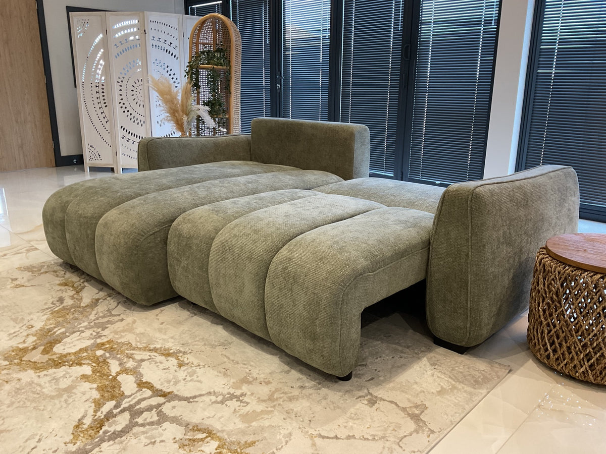 Portland Universal Storage Sofa Bed - Green — sofa bed extended
