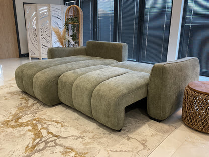 Portland Universal Storage Sofa Bed - Green — sofa bed extended