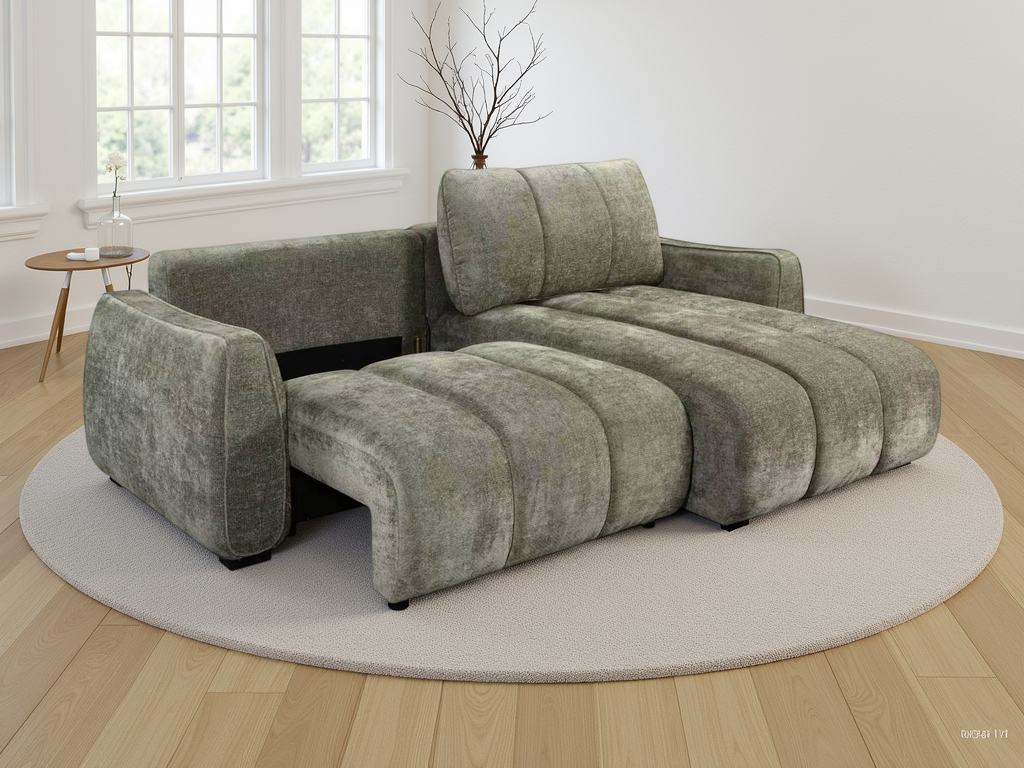 Portland Universal Storage Sofa Bed -  Green