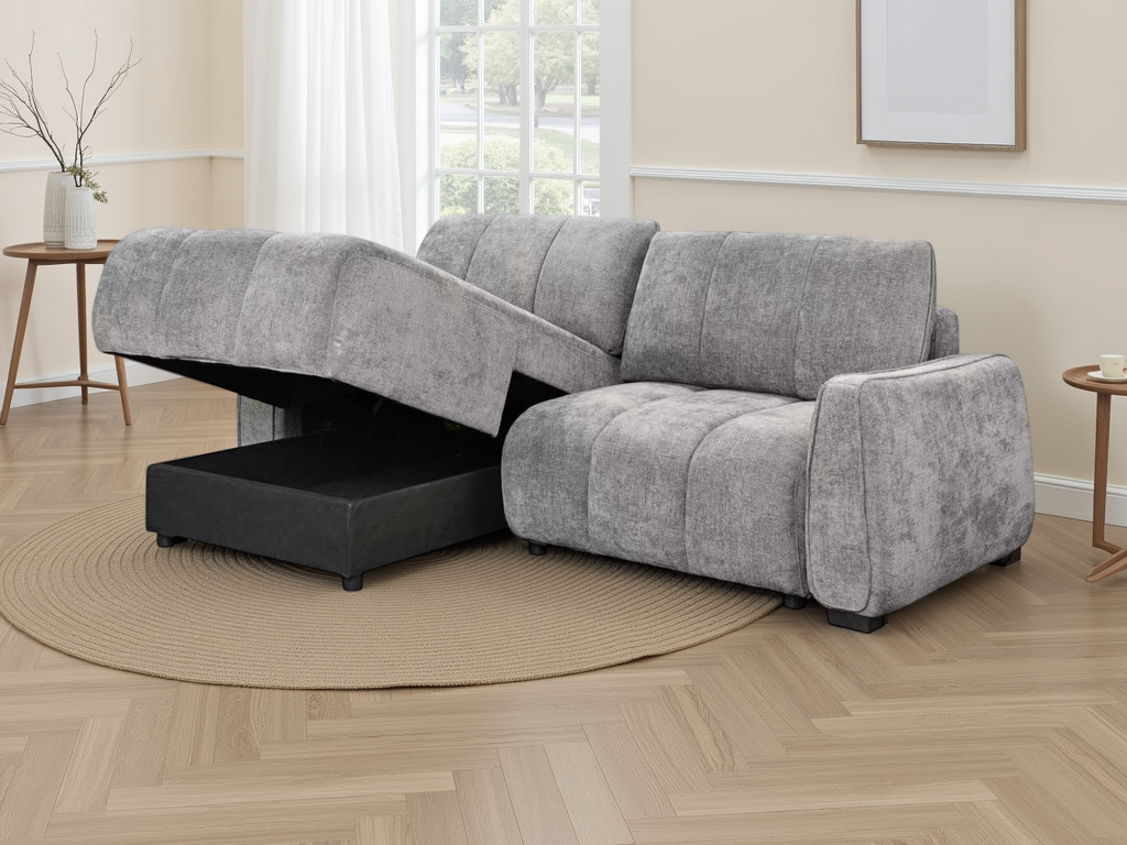 Portland Universal Storage Sofa Bed -  Grey